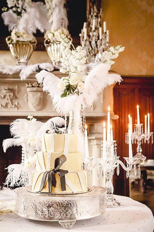 свадьба в стиле 1920-х годов, перья в декоре