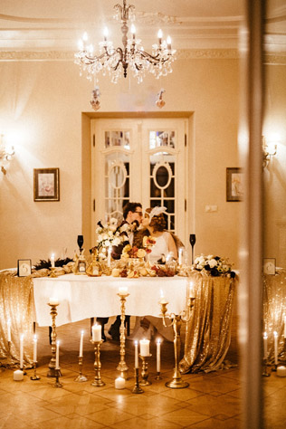 свадьба в стиле 1920-х годов, праздничный стол