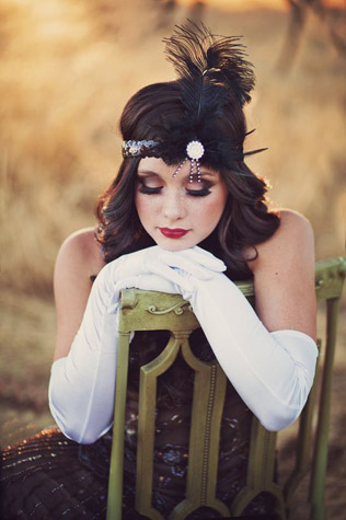 свадьба в стиле 1930-х годов, образ невесты