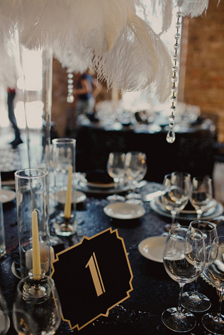 свадьба в стиле 1930-х годов, декор стола 