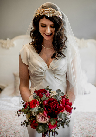 свадьба в стиле 1940-х годов, образ невесты 