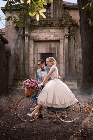 свадьба в стиле 1940-х годов, жених и невеста 