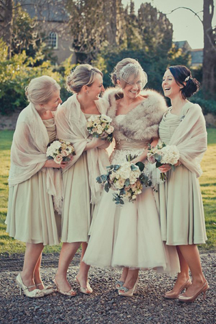 свадьба в стиле 1940-х годов, подружки невесты