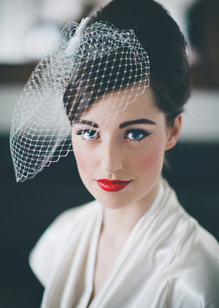 свадьба в стиле 1950-х годов, образ невесты 