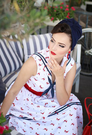 свадьба в стиле 1950-х годов, образ невесты