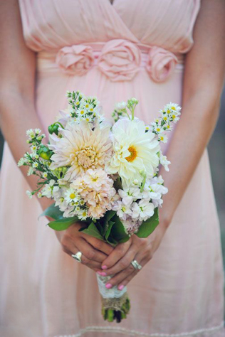 свадьба в стиле 1950-х годов, букет невесты 