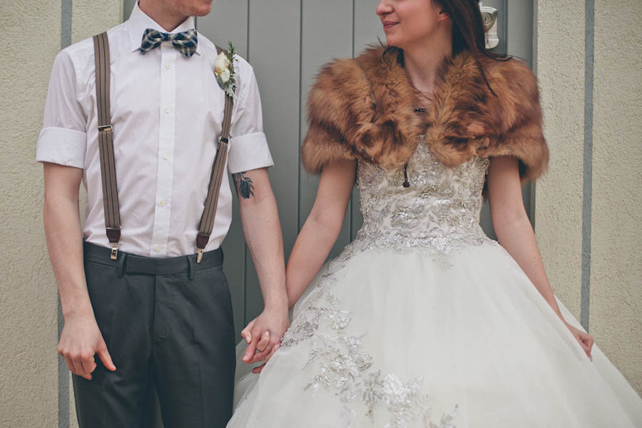 свадьба в стиле 1950-х годов, жених и невеста