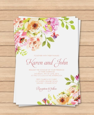 свадьба в стиле 1950-х годов, приглашение 