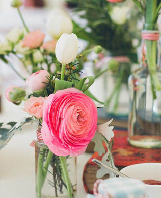 свадьба в стиле 1950-х годов, декор стола 