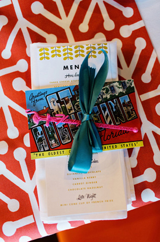 свадьба в стиле 1960-х годов, меню 