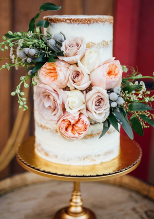 свадьба в стиле 1960-х годов, свадебный торт 