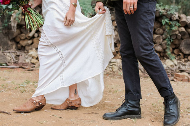 свадьба в стиле 1970-х годов, образы жениха и невесты 