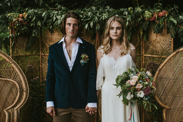 свадьба в стиле 1970-х годов, образы жениха и невесты 