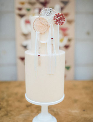 свадьба в стиле 1970-х годов, свадебный торт