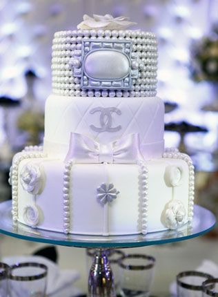 свадьба в стиле Шанель, свадебный торт