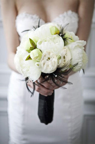 свадьба в стиле Шанель, букет невесты