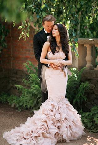 свадьба в стиле Шанель, образ жениха и невесты