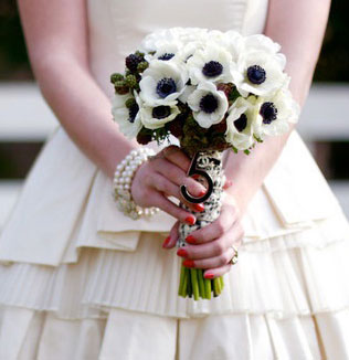 свадьба в стиле Шанель, букет невесты