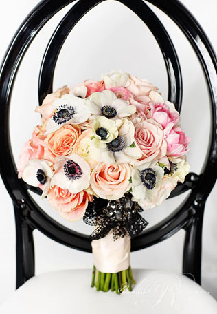 свадьба в стиле Шанель, букет невесты