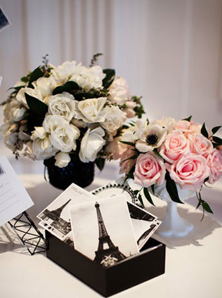 свадьба в стиле Шанель, декор свадьбы