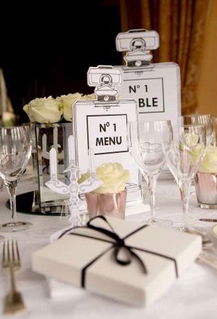 свадьба в стиле Шанель, декор свадьбы