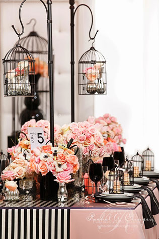 свадьба в стиле Шанель, декор свадьбы