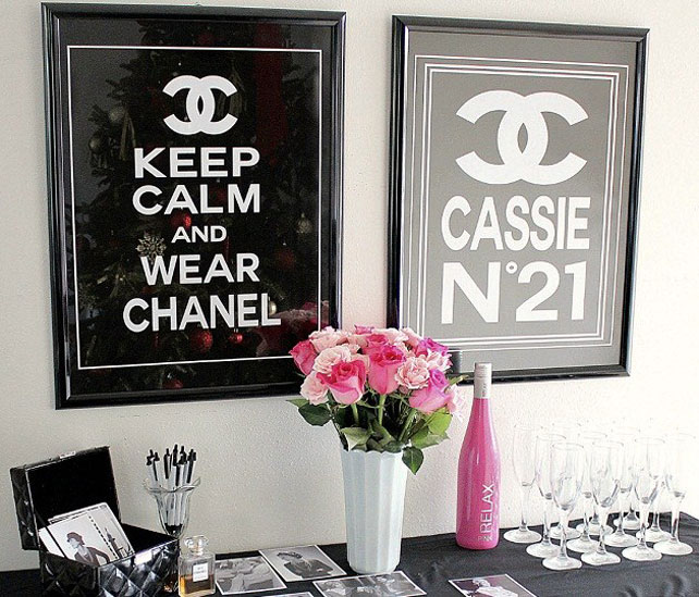 свадьба в стиле Шанель, декор свадьбы