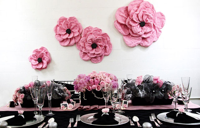 свадьба в стиле Шанель, декор свадьбы