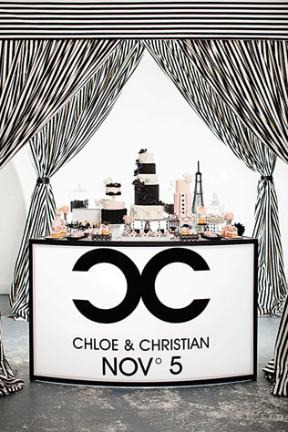 свадьба в стиле Шанель, декор свадьбы