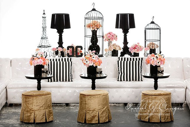 свадьба в стиле Шанель, декор свадьбы