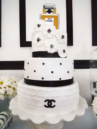 свадьба в стиле Шанель, свадебный торт