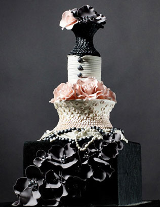 свадьба в стиле Шанель, свадебный торт