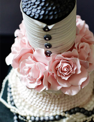 свадьба в стиле Шанель, свадебный торт