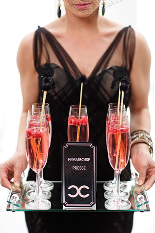 свадьба в стиле Шанель, напитки