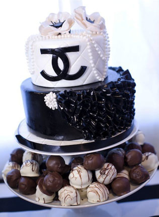 свадьба в стиле Шанель, свадебный торт