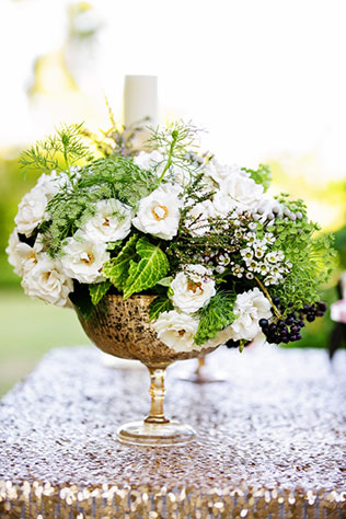 свадьба в стиле Великого Гэтсби, флористика