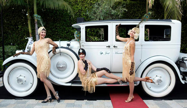 свадьба в стиле Великого Гэтсби, авто