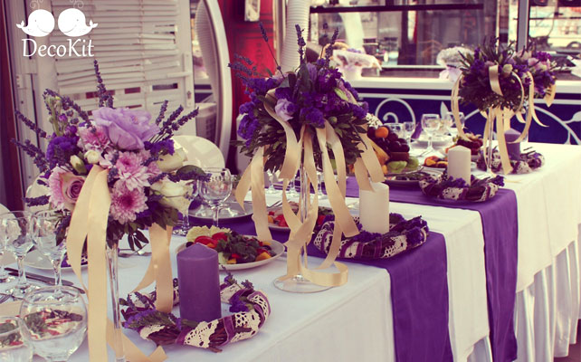 свадьба в стиле прованс, декор стола