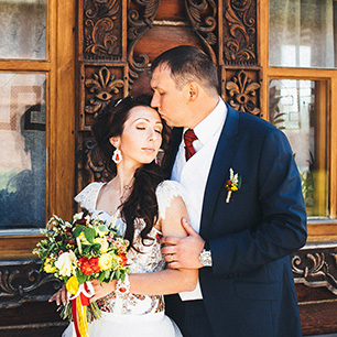 Раздольная свадьба в русском стиле: Сергей и Анна
