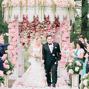 Свадьба в стиле французского кондитерского дома Ladurée: Алексей и Полина