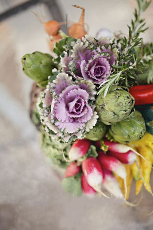 свадебная флористика, овощи