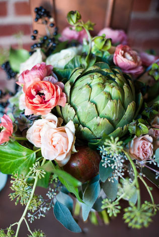 свадебная флористика, овощи