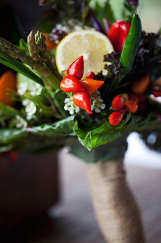 свадебная флористика, овощи