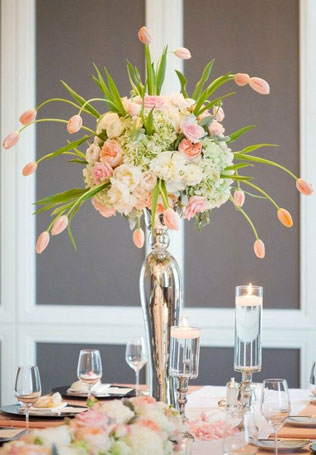 свадебная флористика, тюльпаны