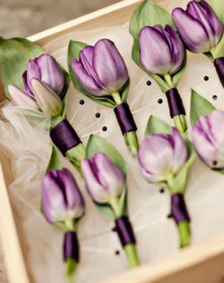 свадебная флористика, тюльпаны