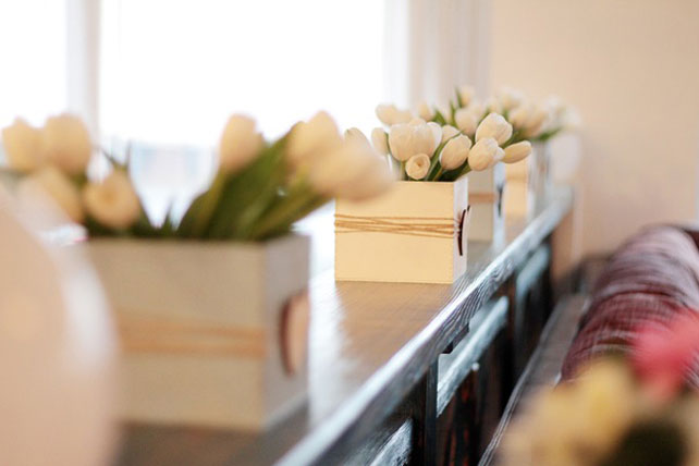 свадебная флористика, тюльпаны