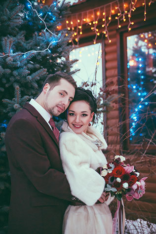 зима, жених и невеста, зимняя фотосессия