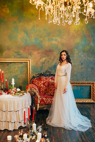 Свадебная фотосессия в дворцовом стиле, образ невесты