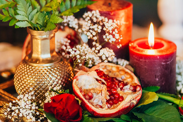 Свадебная фотосессия в дворцовом стиле, гранат