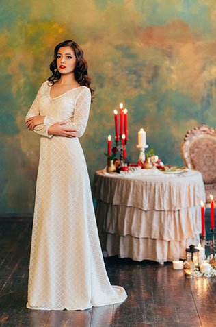 Свадебная фотосессия в дворцовом стиле, образ невесты